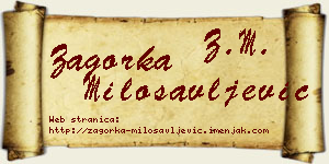 Zagorka Milosavljević vizit kartica